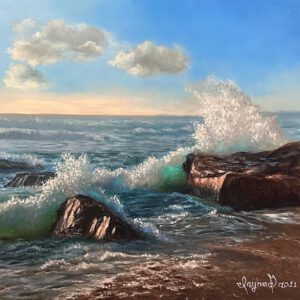 Original Oil Painting: Rocky Beach